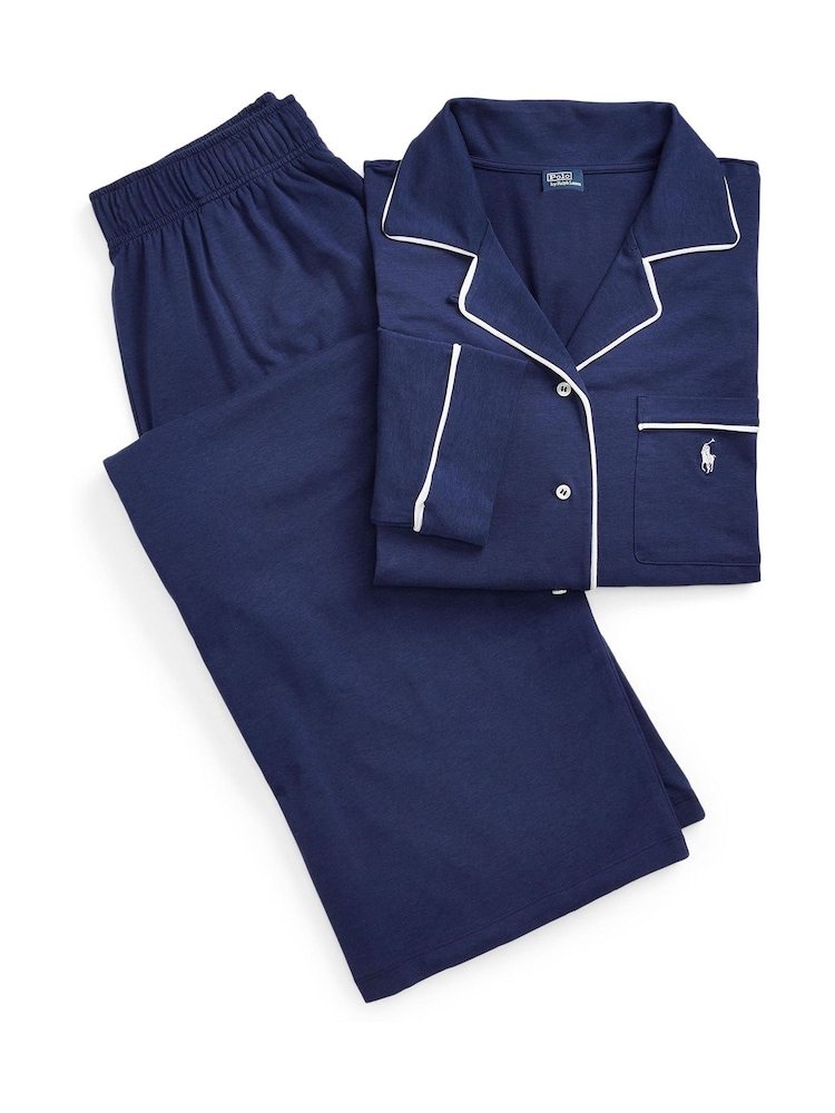 Polo Ralph Lauren Navy Polo Ralph Lauren Navy Essentials Core Pyjamas Set - Image 1 of 1