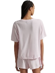 Lauren Ralph Lauren Pink Knit Oxford 100% Cotton Shorty Set - Image 2 of 4