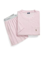 Lauren Ralph Lauren Pink Knit Oxford 100% Cotton Shorty Set - Image 4 of 4