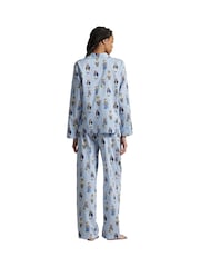 Lauren Ralph Lauren Stripe Ralph Lauren Iconic Bear Madison 100% Cotton Pyjamas Set - صورة 2 من 5