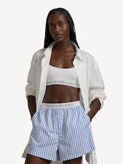 Lauren Ralph Lauren Blue Shirting Stripes Sleep Boxers - Image 1 of 4