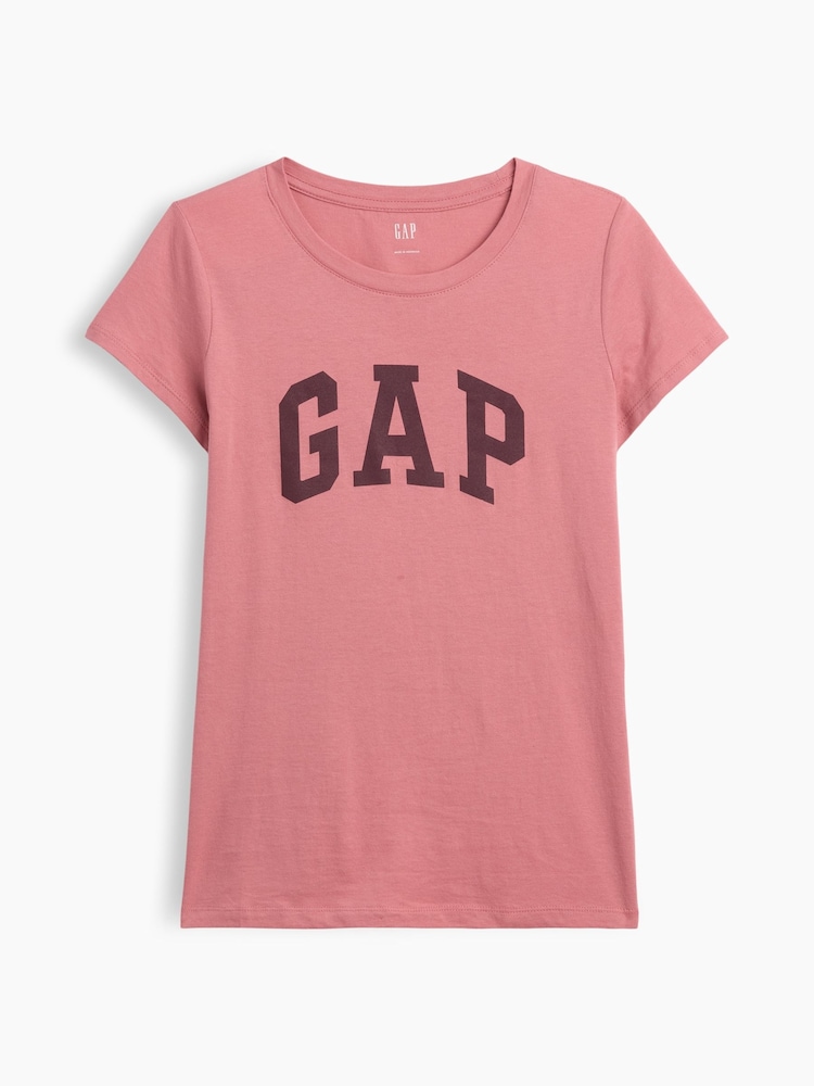 Gap Pink/Burgundy Logo Short Sleeve T-Shirt - Image 5 of 5 Gap Pink/Burgundy Logo Short Sleeve T-Shirt - Image 5 of 5