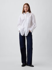Blanco - Camisa grande de popelina de Gap - Imagen 3 de 4