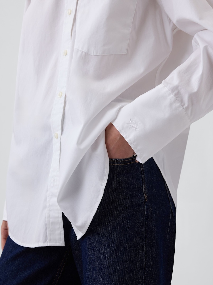 Blanco - Camisa grande de popelina de Gap - Imagen 4 de 4