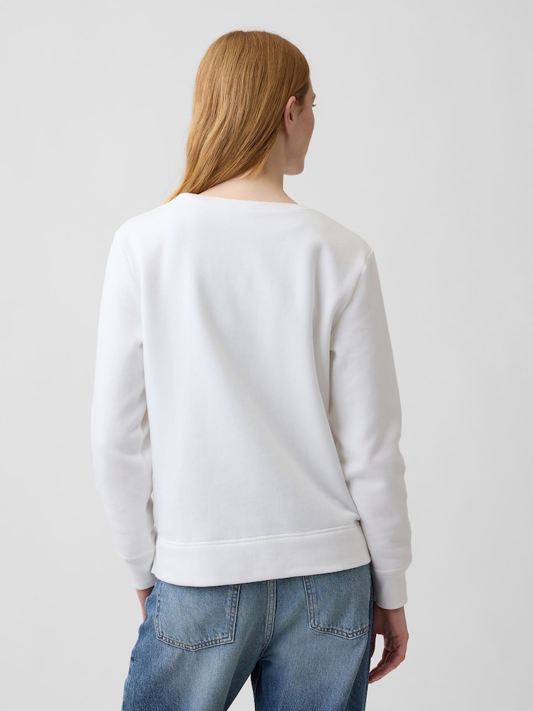 Gap White Brannan Bear Relaxed Logo Sweatshirt - Image 2 of 5 Gap White Brannan Bear Relaxed Logo Sweatshirt - Image 2 of 5