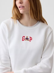 Gap White Brannan Bear Relaxed Logo Sweatshirt - Image 3 of 5