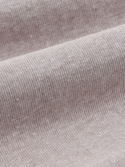 Neutral Marl Heavyweight Button Neck Polo Shirt - Image 9 of 9