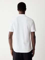 White Short Sleeve Pique Shirt - Image 4 of 8