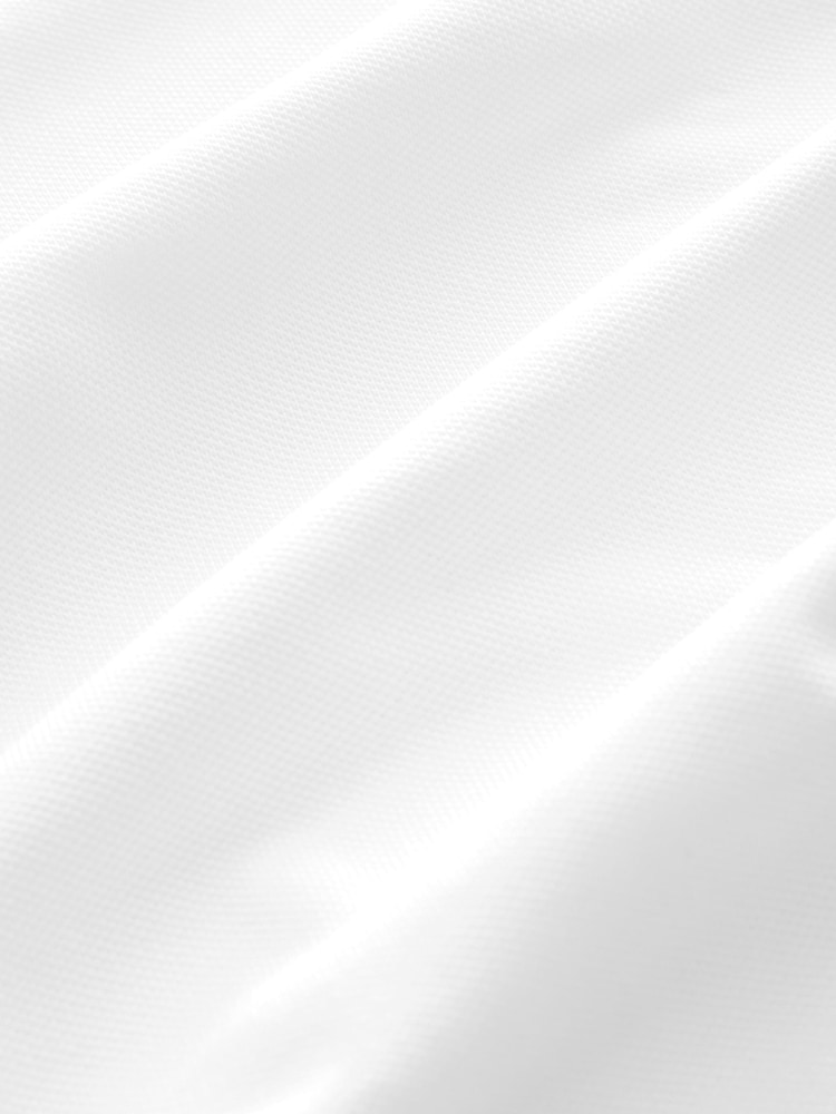 White Short Sleeve Pique Shirt - Image 8 of 8