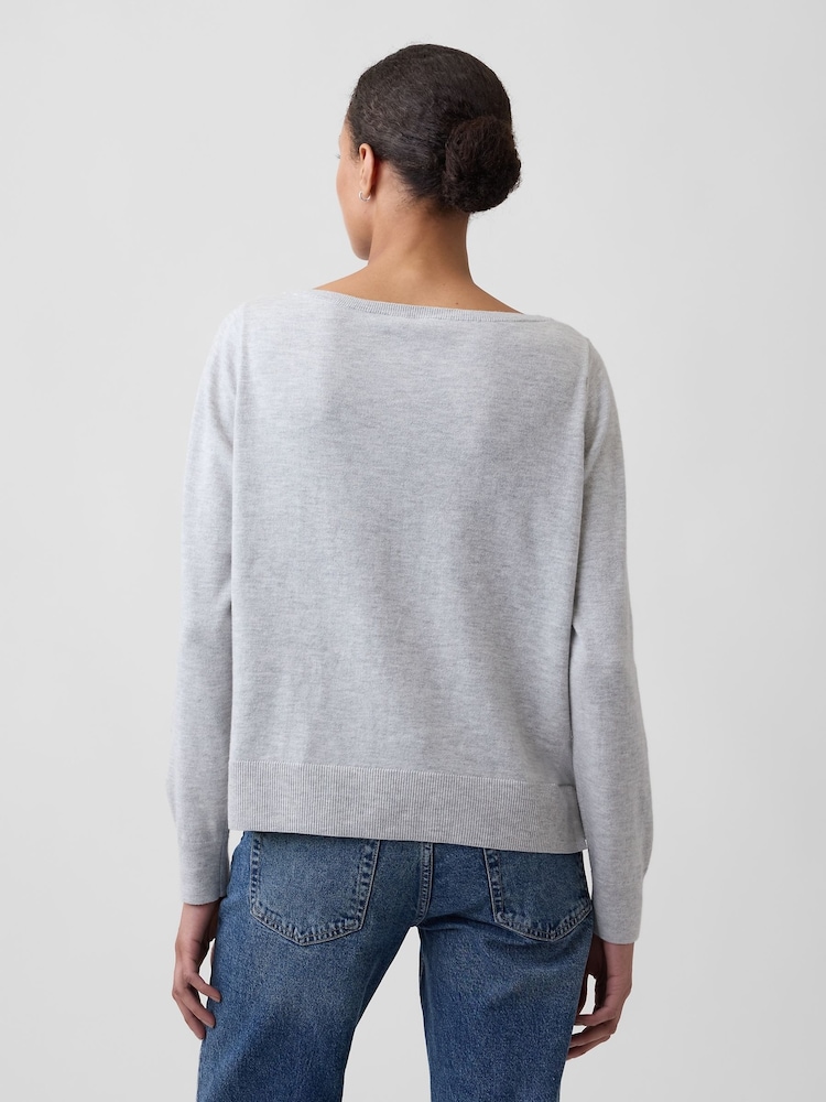 Gris - Gap Relaxed Jersey Boatneck Jumper - Imagen 2 de 5 Gris - Gap Relaxed Jersey Boatneck Jumper - Imagen 2 de 5