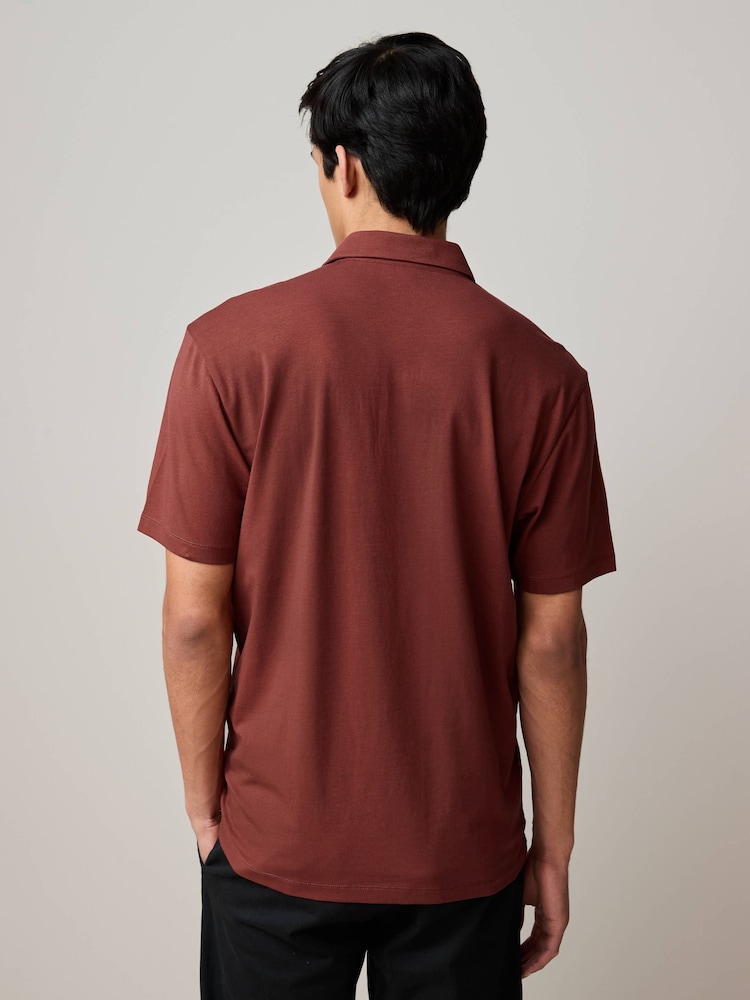 Rood/geel/blauw/kiezelkleurig/groen - Normale Pasvorm - Set van 5 jersey poloshirts met korte mouwen - Image 14 of 15