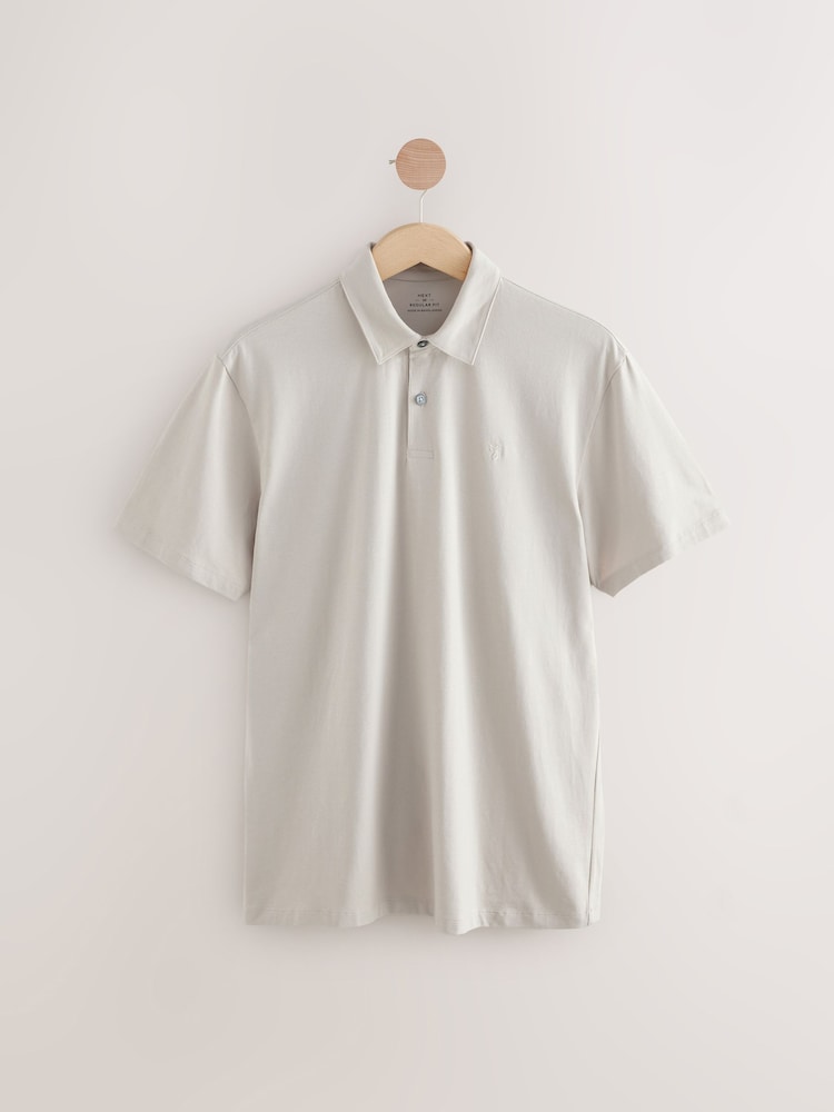 Rood/geel/blauw/kiezelkleurig/groen - Normale Pasvorm - Set van 5 jersey poloshirts met korte mouwen - Image 3 of 15