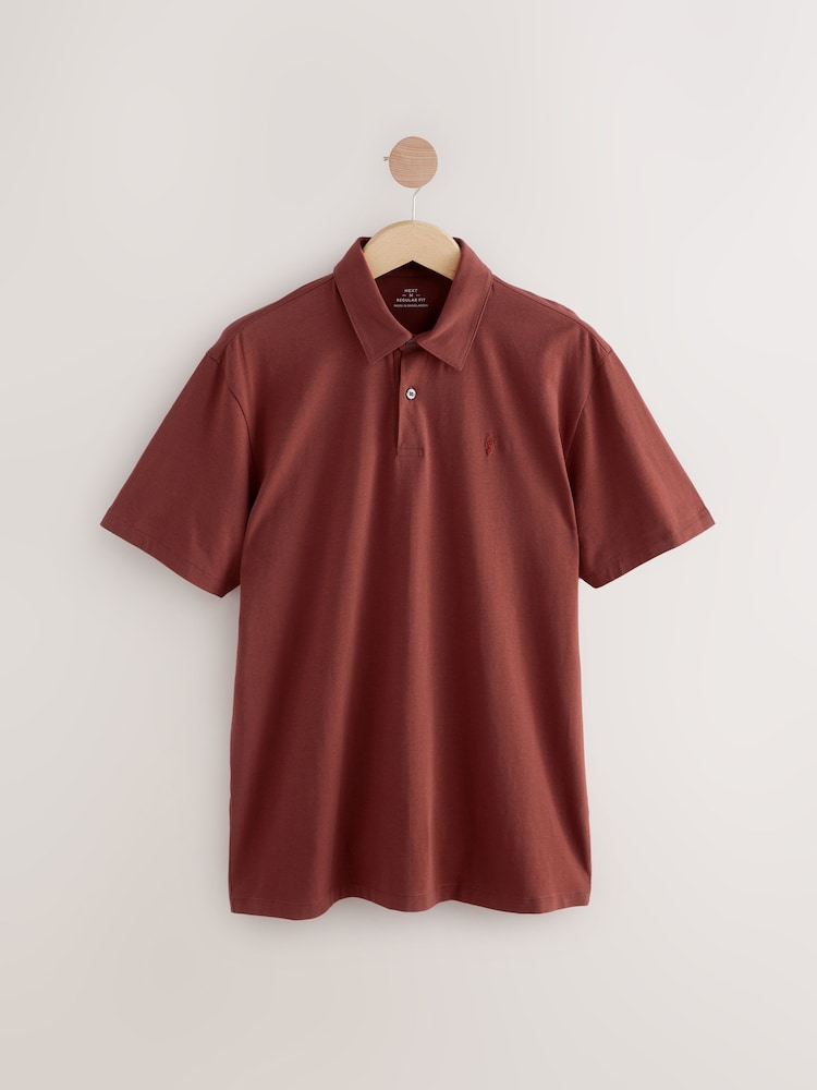 Rood/geel/blauw/kiezelkleurig/groen - Normale Pasvorm - Set van 5 jersey poloshirts met korte mouwen - Image 6 of 15
