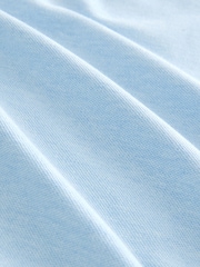 Light Blue Marl Regular Fit Short Sleeve Pique Polo Shirt - Image 7 of 8