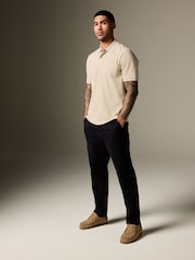 Neutral Marl Regular Fit Short Sleeve Pique Polo Shirt - Image 4 of 10