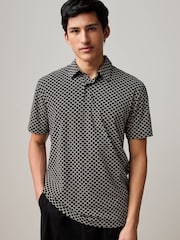 Mono Geo Print Regular Fit Short Sleeve Jersey Polo Shirts 3 Pack - Image 2 of 12