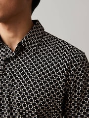 Mono Geo Print Regular Fit Short Sleeve Jersey Polo Shirts 3 Pack - Image 5 of 12
