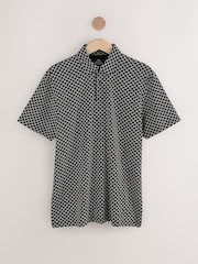 Mono Geo Print Regular Fit Short Sleeve Jersey Polo Shirts 3 Pack - Image 8 of 12