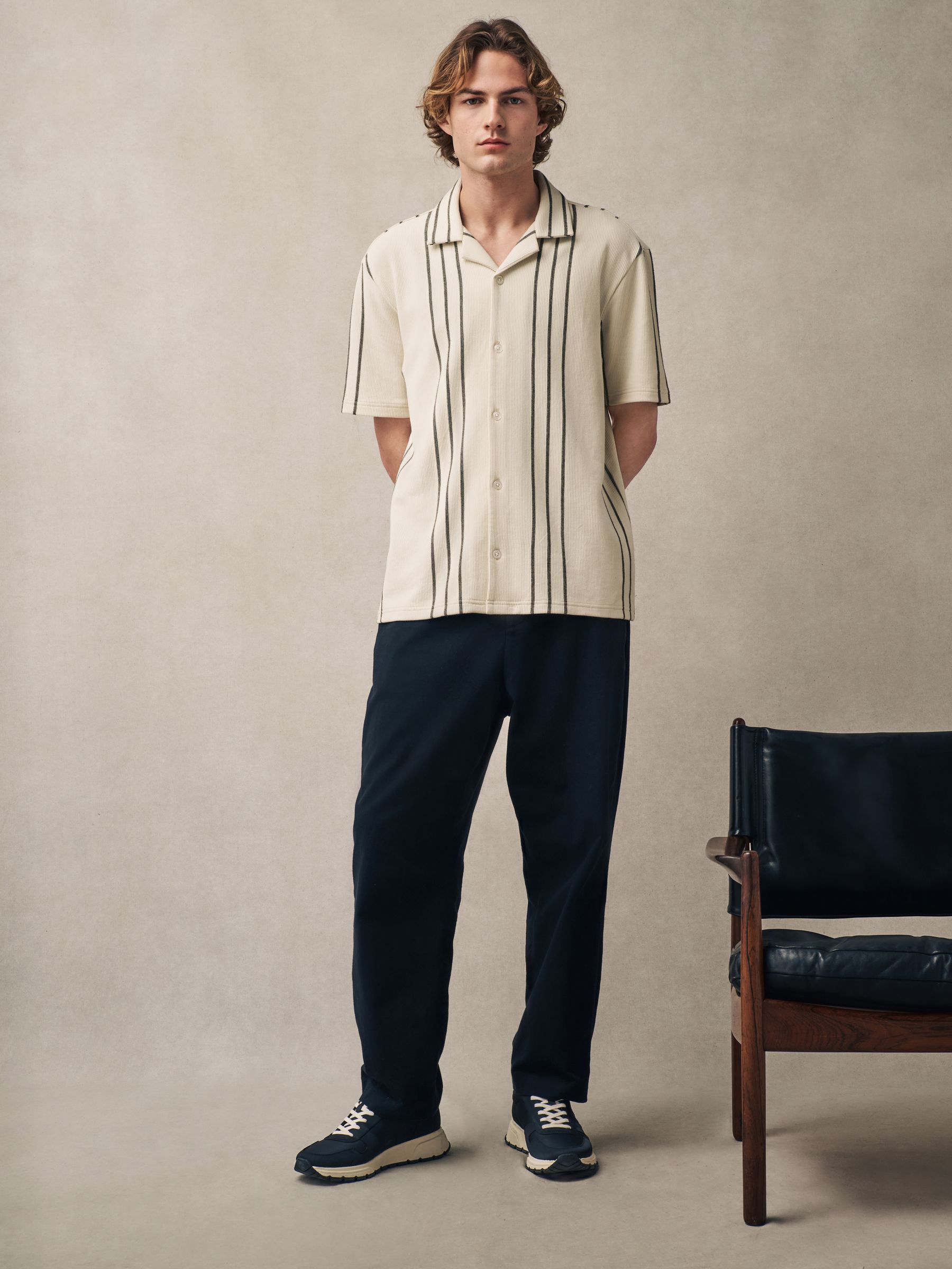 【SATIIIZ】Pippen Noncollar Short-Sleeved Shirt 61KsXuQdU2S.jpg