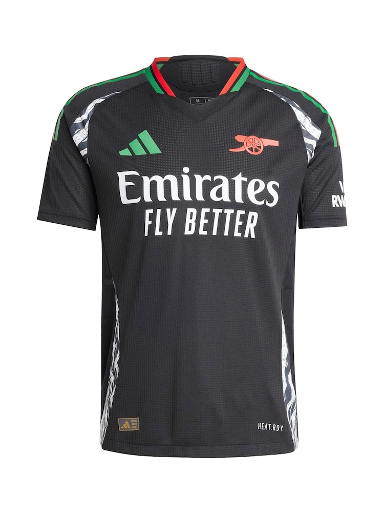 adidas Black Saka - 7 Arsenal Away Authentic 2024-25 Football Shirts With Saka 7 Printing - Image 2 of 3