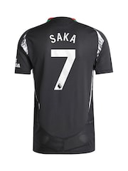 adidas Black Saka - 7 Arsenal Away Authentic 2024-25 Football Shirts With Saka 7 Printing - Image 3 of 3