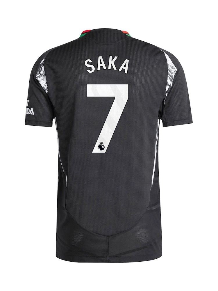 adidas Black Saka - 7 Arsenal Away Authentic 2024-25 Football Shirts With Saka 7 Printing - Image 3 of 3