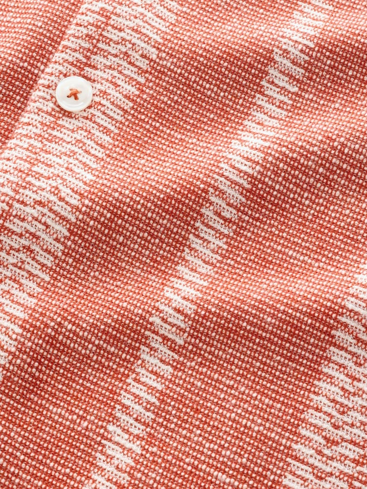 Red Textured Stripe Jersey Shirt - Image 7 of 7 Red Textured Stripe Jersey Shirt - Image 7 of 7