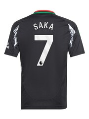 adidas Black Saka - 7 Kids Arsenal Away 2024-25 Shirt With Saka 7 Printing - Image 3 of 3