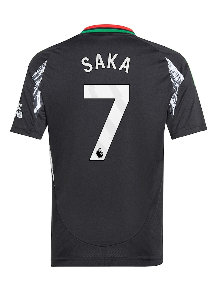 adidas Black Saka - 7 Kids Arsenal Away 2024-25 Shirt With Saka 7 Printing - Image 3 of 3