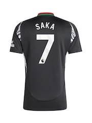 adidas Black Saka - 7 Arsenal Away 2024-25 Shirt With Odegaard 8 Printing - Image 3 of 3