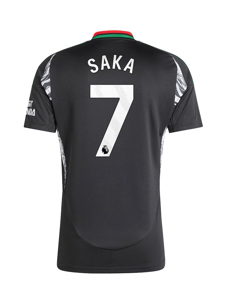adidas Black Saka - 7 Arsenal Away 2024-25 Shirt With Odegaard 8 Printing - Image 3 of 3