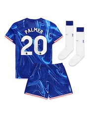 Nike Blue Palmer - 20 Little Kids Chelsea Home Stadium Kit 2024-25 with Palmer 20 printing - Image 3 of 3