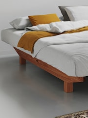 Get Laid Beds Tan Brown Floating Platform Solid Wood Space Saver Bed - Image 2 of 2