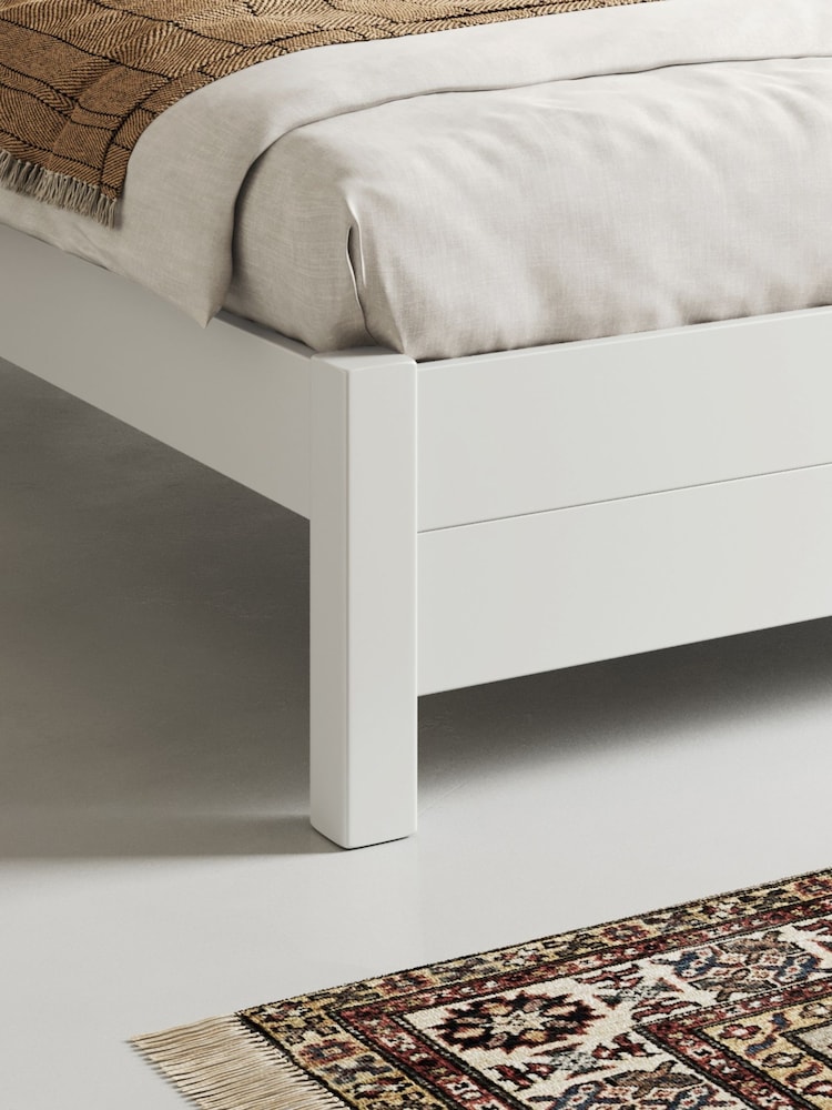 Get Laid Beds White Oxford Solid Wood Square Leg Bed - Image 2 of 3