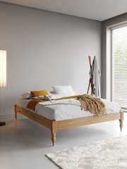 Get Laid Beds Natural Platform Solid Wood Turned Leg Bed - Image 1 of 3