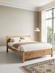 Get Laid Beds Natural Oxford Solid Wood Square Leg Bed - Image 1 of 4
