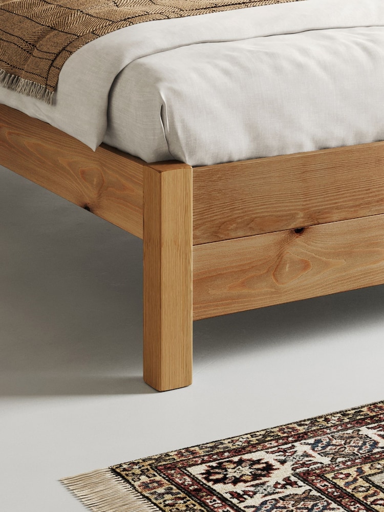 Get Laid Beds Natural Oxford Solid Wood Square Leg Bed - Image 2 of 4