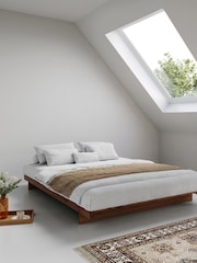 Get Laid Beds Brown Low Fuji Solid Wood Attic No Headboard Bed - Image 1 of 2