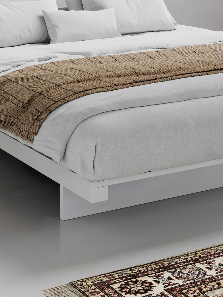 Get Laid Beds White Low Fuji Solid Wood Attic No Headboard Bed - Image 2 of 2