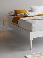 Get Laid Beds White Platform Solid Wood Turned Leg Bed - Image 2 of 3