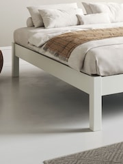 Get Laid Beds White Platform Solid Wood No Headboard Square Leg Bed - Image 2 of 3