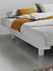 Get Laid Beds White Floating Platform Solid Wood Space Saver Bed - Image 2 of 2