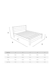 Get Laid Beds Black Oxford Solid Wood Square Leg Bed - Image 3 of 3