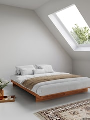 Get Laid Beds Cinnamon Low Fuji Solid Wood Attic No Headboard Bed - Image 1 of 2
