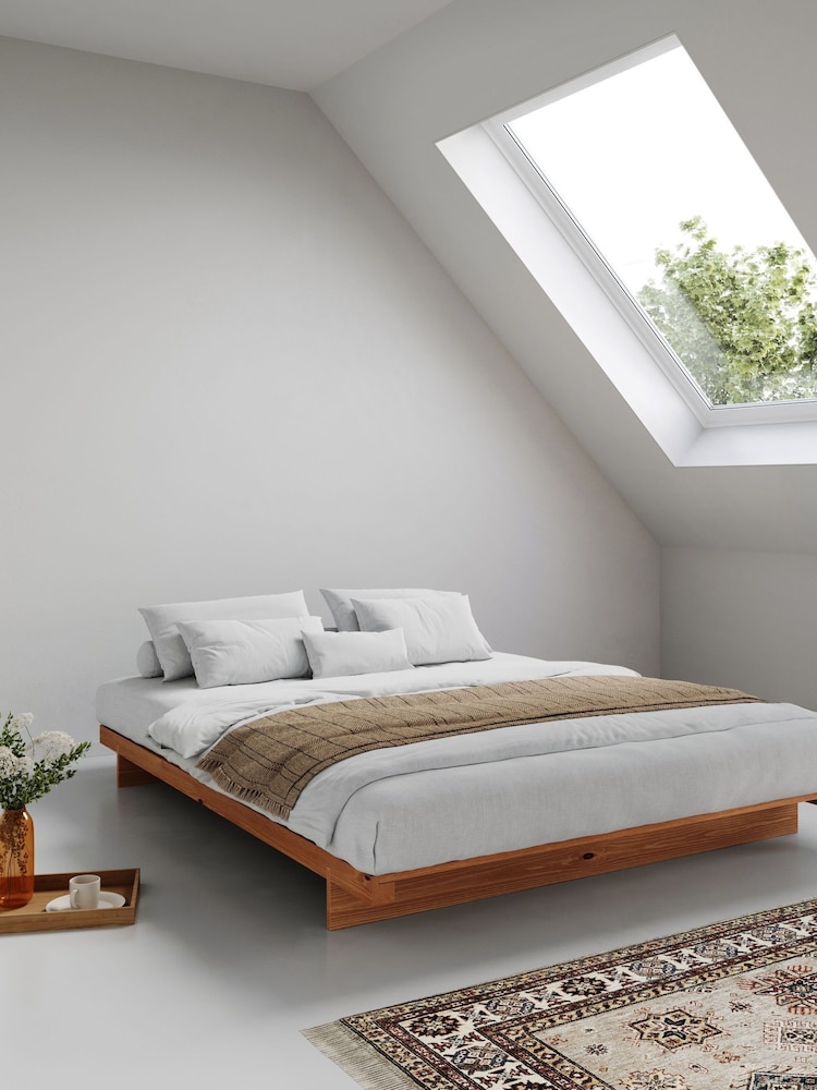 Get Laid Beds Cinnamon Low Fuji Solid Wood Attic No Headboard Bed - Image 1 of 2