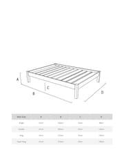 Get Laid Beds Tan Brown Platform Solid Wood Turned Leg Bed - Image 3 of 3