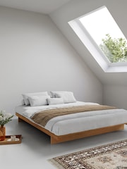 Get Laid Beds Natural Low Fuji Solid Wood Attic No Headboard Bed - Image 1 of 2