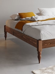 Get Laid Beds Brown Platform Solid Wood Turned Leg Bed - Image 2 of 3