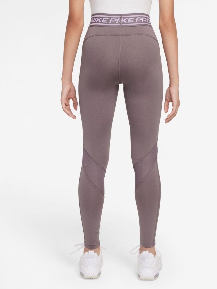 Nike Taupe Grey Pro Leggings - Image 2 of 3