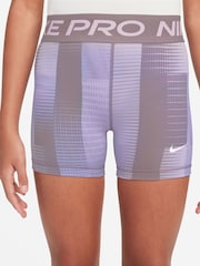 Nike Hydrangea Purple Grey Pro 5 Inch DriFIT Shorts - Image 1 of 4